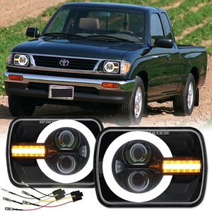 2PCS For Toyota Tacoma 1995-1997 & Pickup 5X7" 7X6 LED Headlights w/Turn Signal - Picture 1 of 20