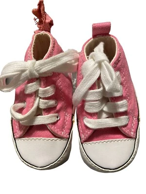 Zapatos Converse All Star Chuck Taylor Bebé Niña Niño Infante Rosa ~ Talla 1 Baja Foto 1 de 4