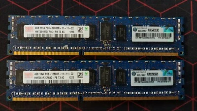 8 GB (2x4GB)🎟 Hynix HMT351R7CFR4C-PB T3 🎟 OEM HP CL11 PC3-12800 DDR3-1600 Memo - Image 1 of 2