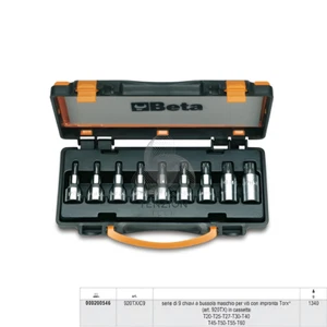 Set 9 Chiavi A Bussola Maschio Torx 1/2" T20-T60 - Beta 920TX/C9 - Foto 1 di 1