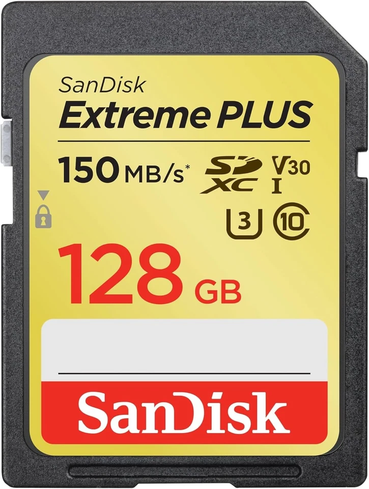 SanDisk Extreme Plus 128GB UHS-I V30 U3 Class 10 SD Memory Card 150 MB/s SDSDXW5 - Image 1 of 1