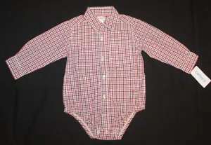 Nuevo body a cuadros manga larga CARTERS niño talla 18 meses - Imagen 1 de 1