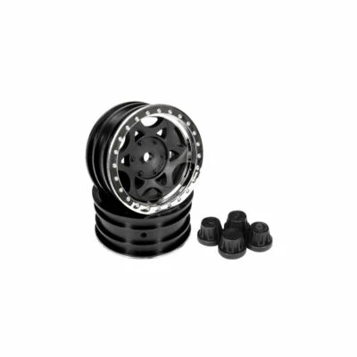 Axial 1:10 Felgen Walker Evans 1.9 22mm (2 Stück) chrome / schwarz AX08140 - Bild 1 von 2