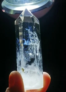 Lemuriano "Plumas de Ángel Azul" Cuarzo Punta Natural Cristal Curación Áspera - Imagen 1 de 8