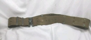 WWII US Army  Pistol Utility Web Belt Khaki Color webbing web gear - Picture 1 of 11