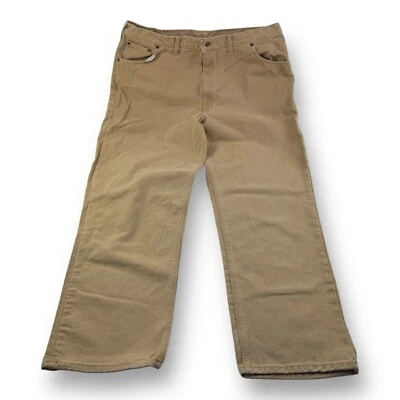 Carhartt Tan 5 Pocket Canvas Cotton 5 Pocket Jeans Made in USA Mens Size 44X34 - Image 1 of 3