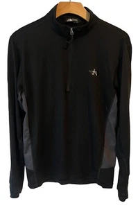 The North Face Quarter Zip Pull Over Training Jacket Mens Size Small Black - Picture 1 of 10