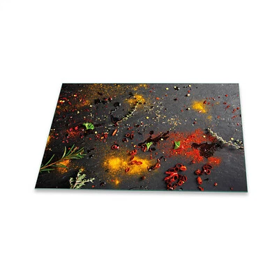 Herdabdeckplatte Abdeckung Ceranfeld Abdeckplatte Gewürze Schneidebrett Glas - Bild 1 von 4