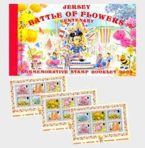 Jersey "BATTLE OF FLOWERS CENTENARY" £9.35 Prestige Stamp Booklet 2002 - Picture 1 of 4