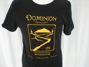Dominion Distillery Washington Apples Moonshine Black T-Shirt Women's Medium M - Picture 1 of 6