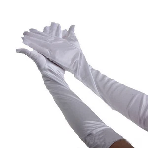 Womens Satin Evening Gloves 21'' Long Party Dance Elbow Length Opera Gloves US - Picture 1 of 17