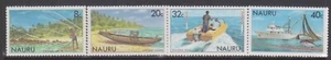 (K202-50) 1981 Nauru set of 4stamps fishing (BW) - Picture 1 of 1