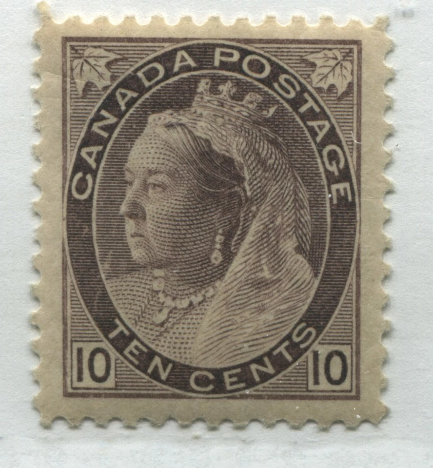 Canada QV 1898 10 cents Numeral mint o.g. hinged  - Image 1 of 1