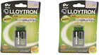 LLOYTRON Nimh Rechargeable Accuultra Battery / 9V (PP3) Size / 250Mah / 2 Pack -