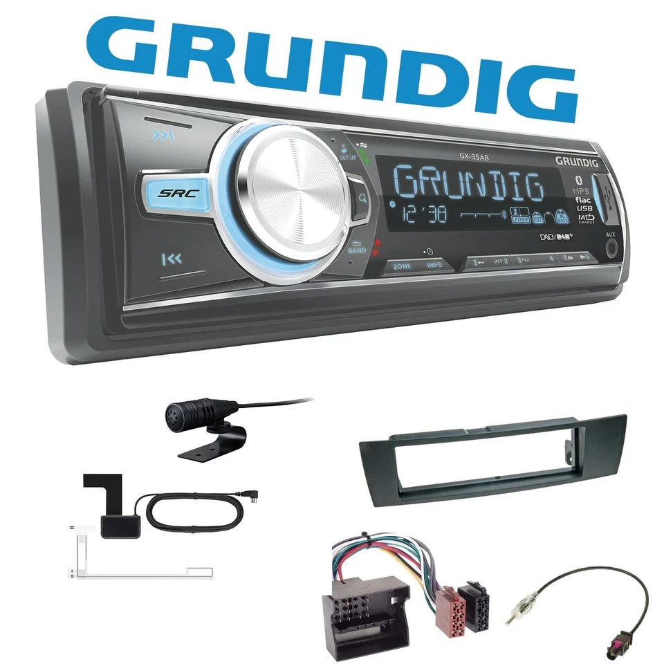 Grundig GX-35AB Auto Digitalradio Bluetooth USB für BMW 1er 2004-2007 schwarz
