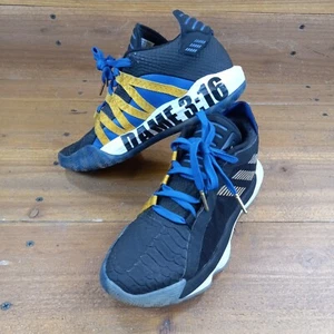 Adidas Stone Cold Austin 3:16 x Dame 6 Damian Lillard Gold Blue FU9447 Sz 5 RARE - Picture 1 of 7