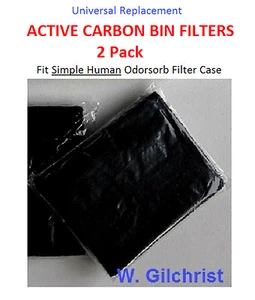 Ersatz Küche Caddy Filter 2er-Pack passend für SIMPLEHUMAN Behälter 11x8 cm absorbieren Gerüche - Bild 1 von 3