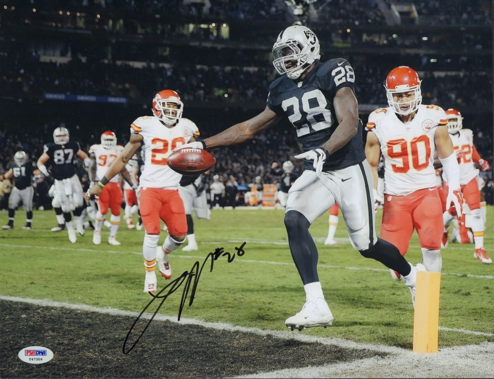 Latavius Murray Oakland Raiders Signed 11x14 Photo PSA COA # 3 - Image 1 of 1