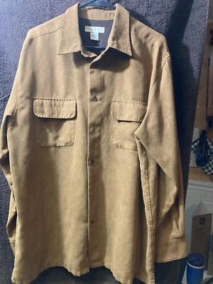 Presswick & Moore Men’s LS Button Down Shirt -LG-Suede Feel- Spare Buttons - Image 1 of 4