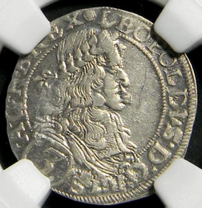 Austria 1670 3 Kreuzer - Leopold I NGC AU 53 Vienna Mint (04-5) - Picture 1 of 4