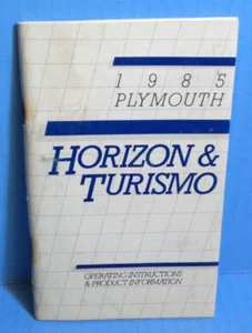85 1985 Plymouth Horizon/Turismo manual del propietario - Imagen 1 de 1