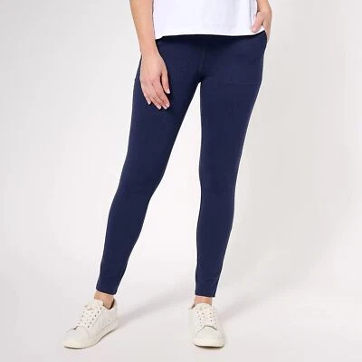 Legging Sport Savvy Talla 5X Azul Marino Confort Cintura con Bolsillos Foto 1 de 2
