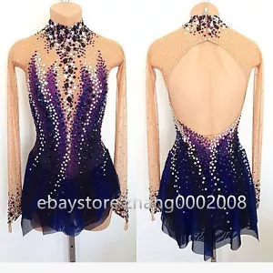 Popuplar Eislaufkleid. Lila Figur Skating Tanz Schlagstock wirbelndes Kostüm - Bild 1 von 7