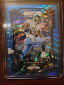 Panini Prizm 2023 fútbol americano Hassan Haskins azul brillante/199 #285 Titans - Imagen 1 de 2