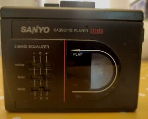 Vintage/Retro Black Sanyo M GP28 Cassette Player Walkman Working
