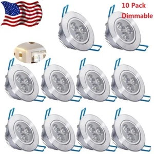 10Pack LED Ceiling Light Recessed Dimmable Downlight Spotlight with LED Drivers - Picture 1 of 11