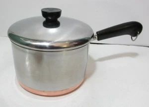 Vintage Revere Ware *3 QUART SAUCE PAN w/ LID* 00-L Stainless /Copper Bottom - Picture 1 of 11