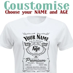Regalos de cumpleaños personalizados para mujeres camiseta personalizada para su cumpleaños camiseta - Imagen 1 de 15