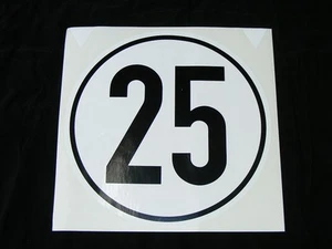 14 Stickers 25 KMH 20Cm Speed Car Bus Sedan Sign - Picture 1 of 1