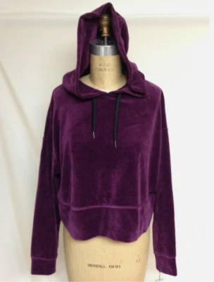 Calvin Klein бархата укороченный толстовка с капюшоном Мерло PF7T2771 новый без ЯРЛЫКОВ $79 - Изображение 1 из 4