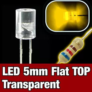430J/100# LED 5mm cylindrique Jaune 100pcs - Flat TOP LED Yellow 100pcs - Imagen 1 de 1