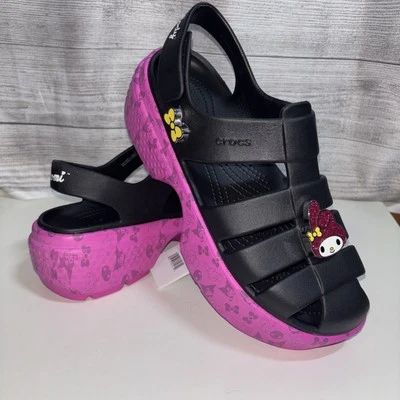 Crocs 11 HELLO KITTY AND FRIENDS MY MELODY AND KUROMI STOMP SANDAL 50th Anniv - Image 1 of 4