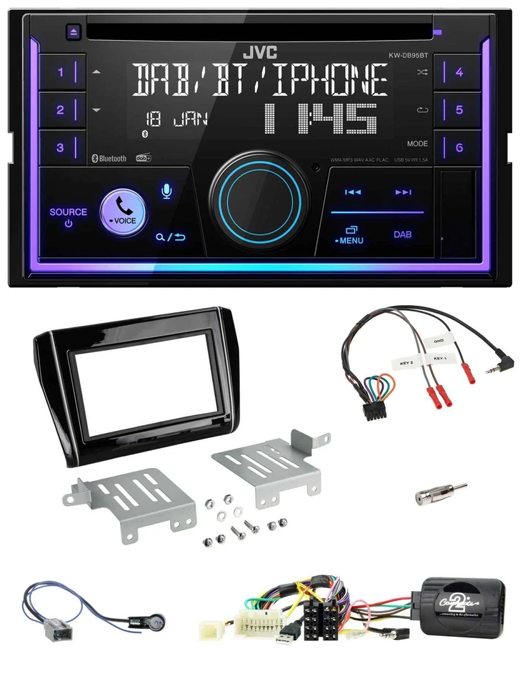 JVC Lenkrad USB 2DIN DAB Bluetooth CD Autoradio für Suzuki Swift ab 18 Klavierla - Bild 1 von 4
