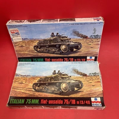 Two Italian Fiat-Ansaldo 75/18  -  1/72 Scale ESCI Unassembled Kit#8031 - Image 1 of 4