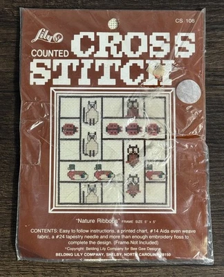 "Kit de cintas naturales de punto de cruz contado de colección #CS108 Belding Lily Company 5x5""" Foto 1 de 3