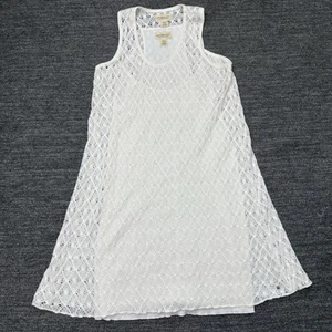 Denim and Supply Ralph Lauren Dress Women XL White Crochet Knit Lined Y2K Beach - Picture 1 of 10