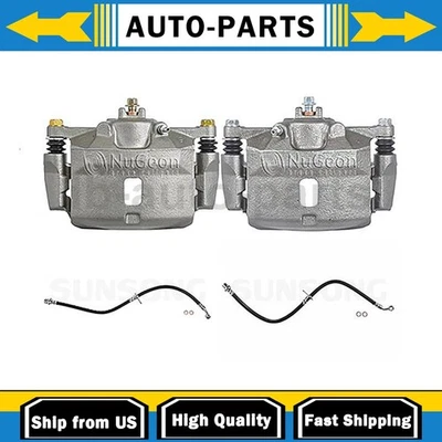 Front Disc Brake Calipers + Front Brake Line Fits 2001 Acura EL 2002 Acura EL - Image 1 of 4