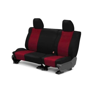 For Kia Sedona 10 CalTrend NeoSupreme 2nd Row Black & Red Custom Seat Covers - Picture 1 of 3
