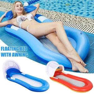 Floating Hammock Inflatable Comfortable Floating Bed with Shade Shed stYgh - Picture 1 of 24