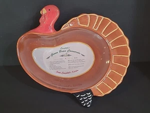 Campbells 50th Anniversary Turkey Shaped Green Bean Casserole Dish w/Recipe vtg. - Picture 1 of 9