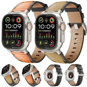 Lederarmband Armband für Apple Watch Series 11 10 9 8 7 6 5 SE Ultra 2 42/45/49 mm - Bild 1 von 25