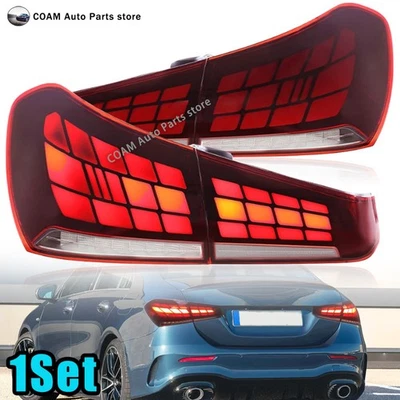 LH&RH For Mercedes-Benz A-Class W177 2019-2022 Red LED Taillights Assembly - Image 1 of 4