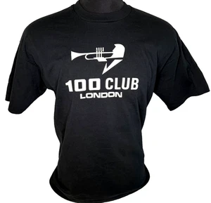 Vintage 90s London UK 100 Club Shirt Band Tour Jazz Punk Rock NEW Men's XL - Picture 1 of 5