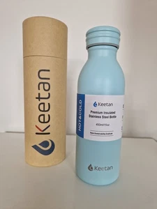 Keetan Premium Isolierflasche Edelstahl 450 ml warm kalt hellblau - Bild 1 von 2