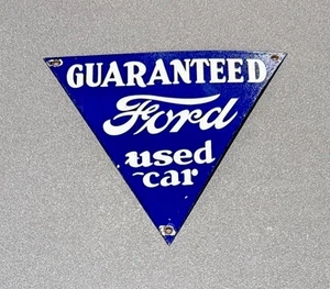VINTAGE 12" FORD SERVICE DEALER PORZELLANSCHILD GAS ÖL AUTO LKW MOTORRAD - Bild 1 von 2