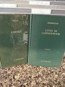 Opera🎶Vocal Score Set Schirmer 2📚 Bizet Carmen Donizetti Lucia di Lammermoor - Picture 1 of 18